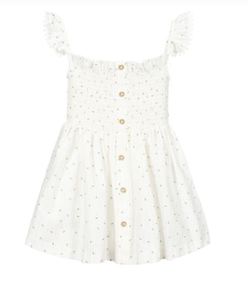 Vêtements d'été en coton smocké pour fille, tenue décontractée, pour femme, Mini Frock, rose, avec jolie broderie de bourgeon de rose - Product Image 3