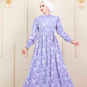 <span class=keywords><strong>Bella</strong></span> tunica di lino semplice da donna musulmana di alta qualità abbigliamento islamico modesto abito Abaya Hijab abiti tradizionali turchi - Product Image 5