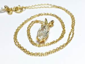 100% naturel 1.00 carat Solitaire Marquise coupe diamant pendentif 14k or jaune diamant pendentif Solitaire diamant pendentif - Product Image 2