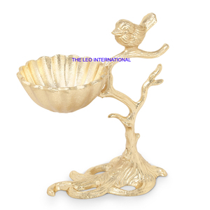 Golden Plated <b>Bowl</b> Aluminum Metal Luxury Look Serving <b>Snacks</b> Fruits Salad Table Ware Home Decorative <b>Bowl</b> - Product Image 3