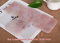Sous-verres carrés en quartz rose faits main de qualité supérieure – Décoration d'intérieur portable avec motif amour et mascotte