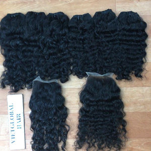 Mshere — mèches d'extension de cheveux, cheveux humains lisses à double drawn, dessin péruvien, sans traitement - Product Image 1