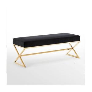 <b>Wrought</b> <b>Iron</b> Black Color Bench With Leather Seat Superior Quality Bench For Home Living Area Decoration Use - Product Image 3