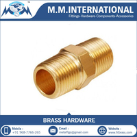 Emballage personnalisé en laiton, raccord de 1/2 "/3/4", 20 pièces, embout Hexagonal à Double laiton avec filetage NPT BSP