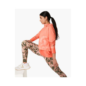 เสื้อฮู้ดแขนยาวผ้าฝ้าย100% สำหรับผู้หญิง,แฟชั่นใหม่สีทึบแบบซิปรูดขึ้น - Product Image 6