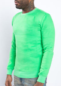 เสื้อสเวตเตอร์แบบสวมศีรษะแขนยาวสำหรับผู้ชาย,โลโก้ที่กำหนดเองแขนยาวสีพื้น - Product Image 5