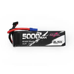 CNHL Baterai 5000MAh 22.2V 6S 65C, Baterai Lipo Hitam dengan Colokan EC5 untuk Pesawat Helikopter Edf Speedrun - Product Image 1