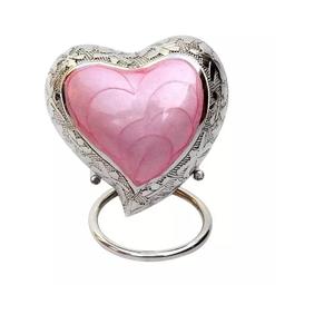 VENTA CALIENTE URNAS DE CREMACIÓN DE METAL DE DISEÑO PERSONALIZADO EN FORMA DE CORAZÓN PRECIO AL POR MAYOR URNAS DE CREMACIÓN DE RECUERDO EN FORMA DE CORAZÓN - Product Image 2