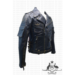 Veste en cuir de motard en cuir de qualité supérieure AK pour hommes, véritable peau de vache, nouveau HD noir pour hommes, tissu en cuir pour hiver Polyester - Product Image 1
