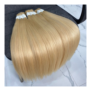 ผมต่อแท้บราซิลแบบเวอร์จิ้นสีบลอนด์ 613 แบบเวฟตรง คิวติเคิลเรียงเส้น ดับเบิ้ลเวฟท์ ผมเรมี่เวียดนาม ขายส่ง - Product Image 2