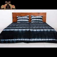 Drap de lit Tie dye en coton pur, ensemble de literie fait à la main, linge de maison classique, drap plat, nouvel arrivage, vente en gros