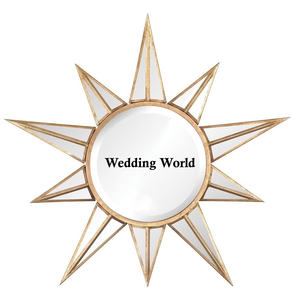 Miroir mural design en métal Miroir décoratif fait à la main de qualité supérieure Miroir mural fantaisie de forme personnalisée Vente en gros de luxe - Product Image 2