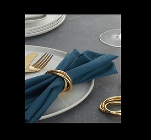 Anillo de servilletas para Decoración de mesa, soporte de servilletas para restaurantes de hotel de lujo para interiores y exteriores para bodas y casa - Product Image 2
