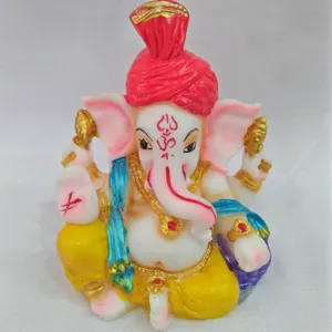 纤维神Ganesh偶像Murti Ganesha宗教雕像Pooja Puja Murti印度教神