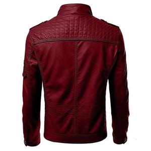 Winter Leather Jaket Stand Collar Leather <b>Jacket</b> Custom Men's Fashionable Top Leather <b>Jackets</b> - Product Image 2