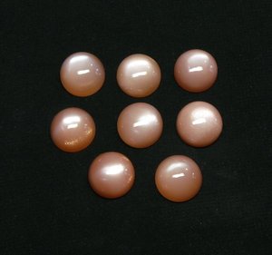 Piedra lunar de melocotón Natural de 10mm, cabujón redondo, piedra suelta a granel para hacer joyería, collar, pulsera, colgante, nuevo producto - Product Image 1