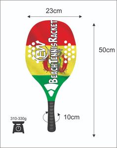 Raquetas de Tenis Playa y Raquetas de Pádel Personalizadas con Logotipos, Combinaciones de Colores, 310-330g, 50cm - Product Image 3