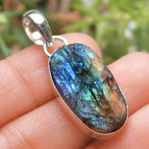 Womens 925 Sterling <b>Silver</b> Long bar Pendant 18" Link Red Agate <b>Beads</b> Loose Gemstone <b>Silver</b> 925 Men Pendant Moldavite Gemstone - Product Image 6