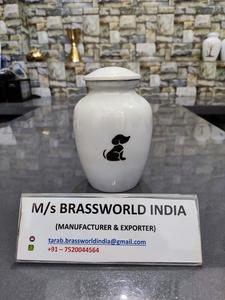 Urne de crémation en perles peintes à la main/visage de chien en Aluminium, urne de crémation classique peinte à la main de l'inde, fournitures de funérailles - Product Image 2