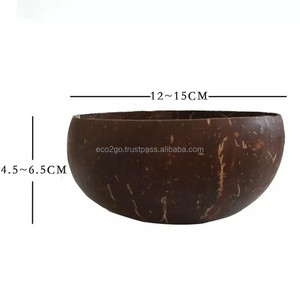 Eco2go Vietnam Bol en noix de coco naturel poli à la main, respectueux de l'environnement |   Bol de camping biodégradable sans BPA |   Prix de gros - Product Image 2