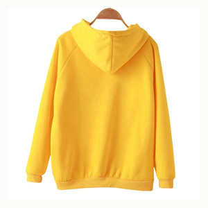 Nuevo estilo Casual sólido frente manga larga moda pulóver mujer personalizada Sudadera con capucha 100% algodón anti-pilling transpirable invierno - Product Image 6