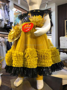 Bordure en filet plaqué pour fille, nouveau design, élégant, bordure en filet plaqué, avec attrape-cheveux, robe fantaisie pour bébé - Product Image 5