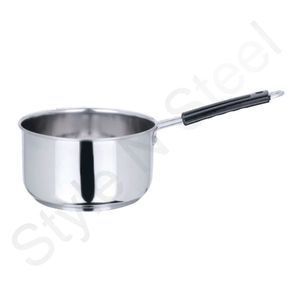 Casserole en acier inoxydable de haute qualité pour hôtel Casserole à fond plat Casserole à sauce avec poignée en bakélite - Product Image 3