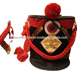 Venta al por mayor de impresión de logotipo al aire libre ajustable 100% tela de lana francés napoleónico Shako sombreros - Product Image 3