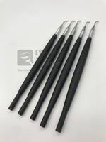 Alat ekstensi bulu mata Stainless Steel, hitam, alat pemisah kecantikan runcing untuk isolasi, alat pemisah bulu mata
