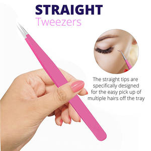 Kit de Pinzas para Pestañas de Acero Inoxidable de Alta Calidad, Duraderas y Reutilizables, Instrumentos de Belleza con Logotipo Personalizado para Venta en Línea - Product Image 4