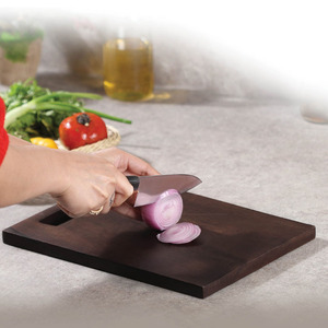 เขียงไม้อะคาเซียทรงสี่เหลี่ยมสำหรับเขียงหั่นเป็นแผ่นกลมสำหรับหั่นขนมปังเนื้อผัก - Product Image 4