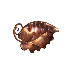 Plat de service de bonbons en cuivre avec plat de service en forme de feuille de qualité exclusive pour la maison de l'hôtel et le restaurant - Product Image 4