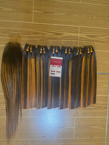 2021 Offre Spéciale en gros 23 Oct paquets de cheveux humains vierges Remy avec fermeture lisse et doux os cheveux raides de couleur naturelle - Product Image 4