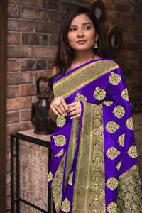 Bollywood Designer Saree Mirror Work Flower Design Soft Silk <b>Viscose</b> Rayon <b>Fabric</b> Digital Print Maroon Color Luxury Sari Blouse - Product Image 6