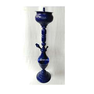 Blue Color Long Glass & Metal Hookah - Product Image 1