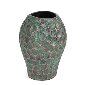 Florero antiguo decorativo de aluminio fundido - Product Image 1