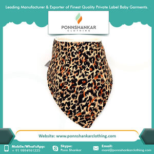 Baba de bebé Baberos de bambú 100% rayón Digital impreso puro algodón orgánico de Bandana Baba Baberos - Product Image 3