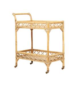 Vietnam Manufacturer Handmade Natural <b>Rattan</b> <b>Bar</b> Cart Hotel Trolley for Dining Living Room Kitchen Home <b>Bar</b> - Product Image 1
