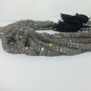 3mm 4mm Naturel Gris Labradorite Pierre Lisse Rondelle Pierres Précieuses Perles Collier Brins Cordes Meilleur Vente en Gros Usine Prix DIY - Product Image 2