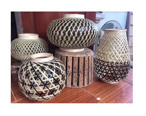 Lampe led suspendue en bambou naturel, fait à la main, idéal pour un Bar, produit exportation - Product Image 6