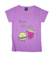 Camiseta para Niños, Nuevo Diseño, Cuello Redondo, Tejido Suave, 100% Algodón, Estampado de Unicornio, Logotipo Personalizado, Ecológica, Transpirable, para Niñas