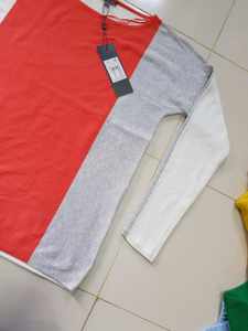 Suéter de cuello redondo informal de algodón 100% de marca para mujer, suave y de moda para otoño, tejido plano, sólido, antibolitas, secado rápido - Product Image 4