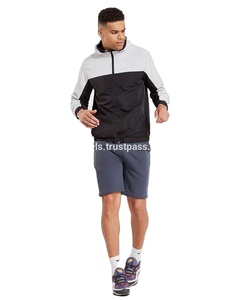 2022 conception de logo personnalisé hommes Streetwear respirant coupe-vent veste solide vert réversible et coupe-vent - Product Image 1