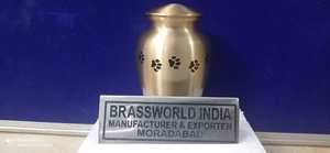 Suministros funerarios de la India, bonitas urna funeraria dorada de Mascota, de Brassworld - Product Image 6