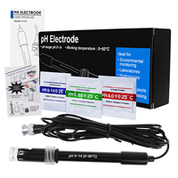Hochpräzise pH-Elektrode mit Kalibrierpulver, 0-14 pH-Glaskolben-Sonde mit BNC-Anschluss und 300 cm Kabel