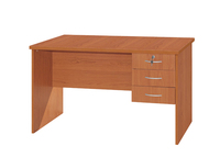 Bureau simple et contemporain à 3 tiroirs, panneau en bois durable, origine Malaisie, modèle FURNIZONE 1319 L1200x700x720mm pour usage domestique