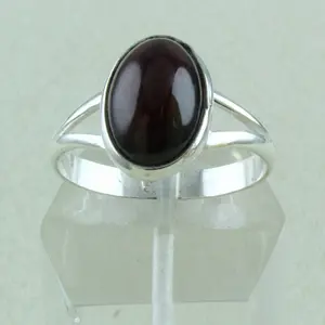 Прекрасный гранат драгоценного камня 925 Серебряное кольцо поставщиком ювелирных изделий Индии