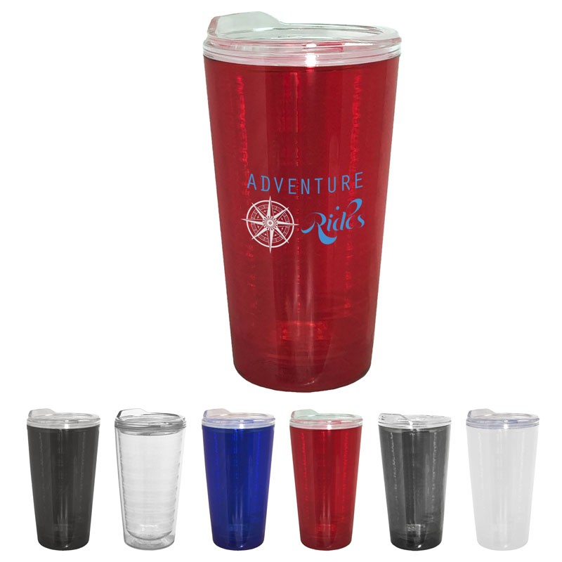 Сделанный в США пластиковый стакан с двойной стенкой объемом 16 унций