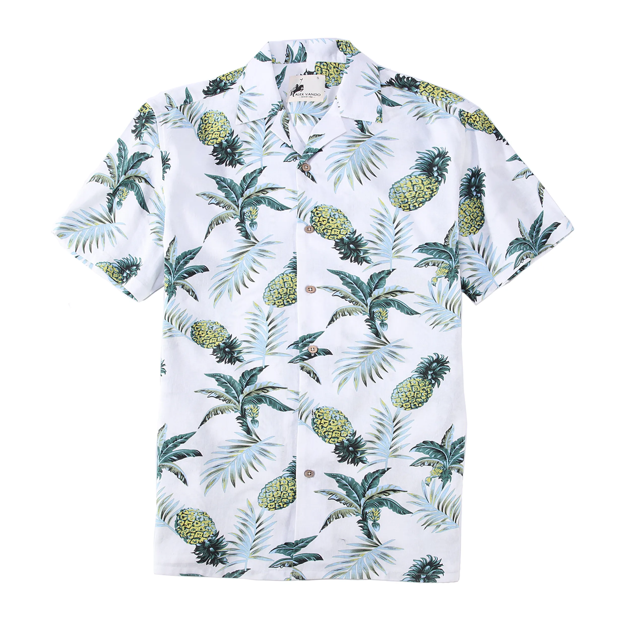 2022 OEM/ODM fashion 100% cotton poly men wear shirt design hawaiian beach shirt with short sleeve