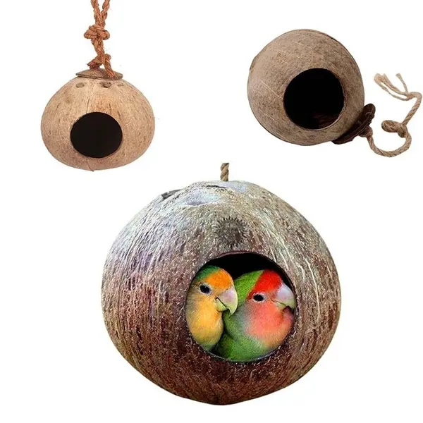 Casa per uccelli in cocco ecologica biodegradabile/casa di cocco per uccelli prezzo più economico per la tua scelta da Eco2go Vietnam